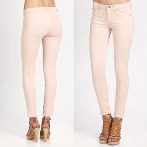Rag & Bone Dusty Pink Zipper Capri Skinny Jeans